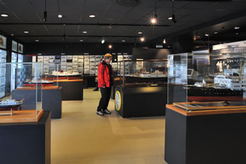 Schiffsmodelle im Hurtigrutenmuseum in Stokmarknes