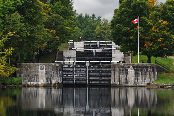 Locks 40, 41, and 42 of the Rideau Canal
