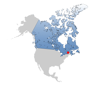 Landkarte Kanada - Montréal