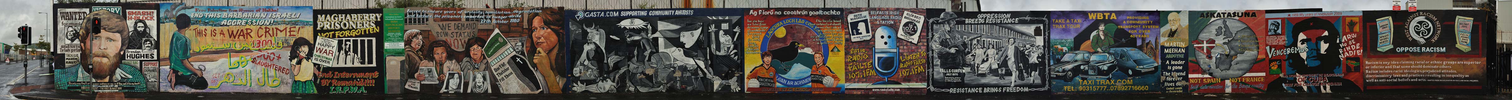 Panorama - Falls Road Wall - Belfast