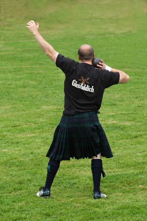 Kugelstoßer, Highlandgames Portree